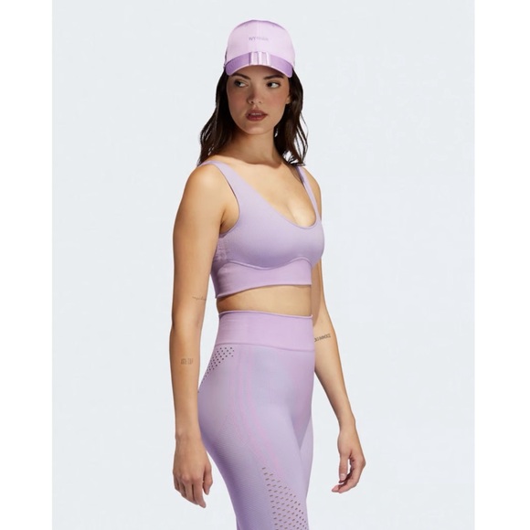adidas x Ivy Park Knit Women's Bra Lilac Small - Picture 4 of 9